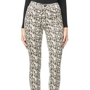 Good American Good Legs Snake Print High Waist Ski